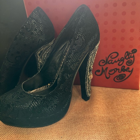 Naughty Monkey Black High-Heeled Pumps - Picture 8 of 8